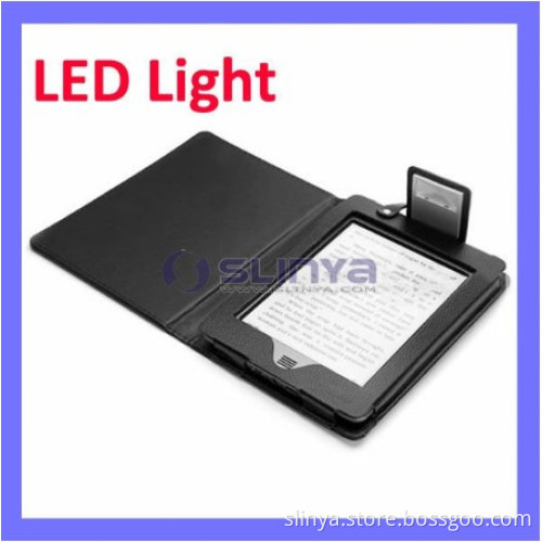 for Amazon Kindle 4 LED Light Leather Case (CASE-141)